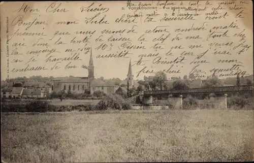 Ak Voujeaucourt Doubs, Vue generale