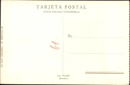 Künstler Ak Bertuchi, M., Stierkampf in der Arena, Pferd