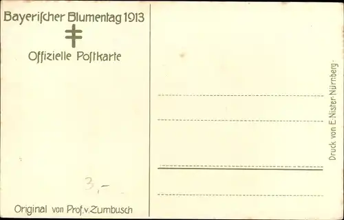 Künstler Ak Zumbusch, Ludwig von, Bayerischer Blumentag 1913, Junge mit Mohnblüte