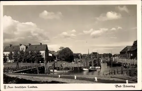 Ak Tönning Schleswig Holstein, Hafen