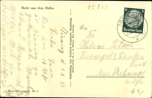 Ak Tönning Schleswig Holstein, Hafen