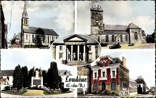 Ak Loudeac Côtes-d’Armor, Denkmal, Kirche, Monument, L'Eglise