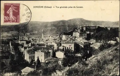 Ak Donzere Drome, Vue generale prise du Levant