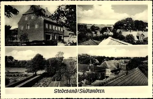 Ak Stedesand in Holstein, Geschäft MC Nissen, Ortspartie