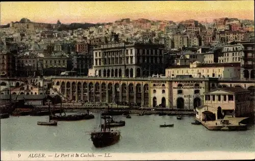 Ak Algier Alger Algerien, Le Port et la Casbah