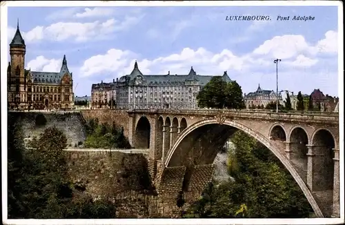Ak Luxemburg, Pont Adolphe