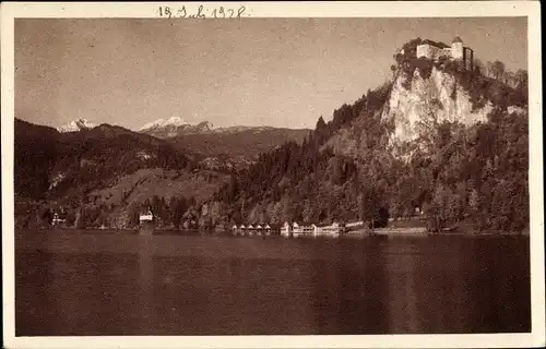 Ak Bled Veldes Slowenien, stari grad in Triglav