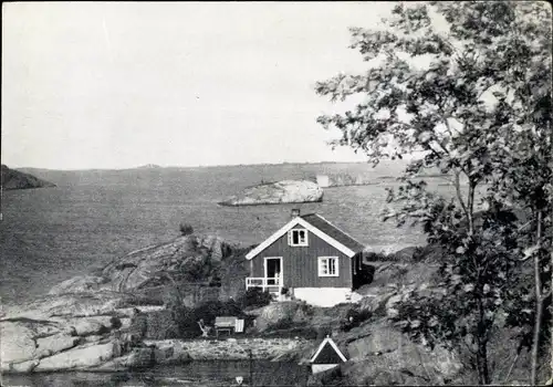 Ak Skåtøy Norwegen, Wohnhaus auf der Insel