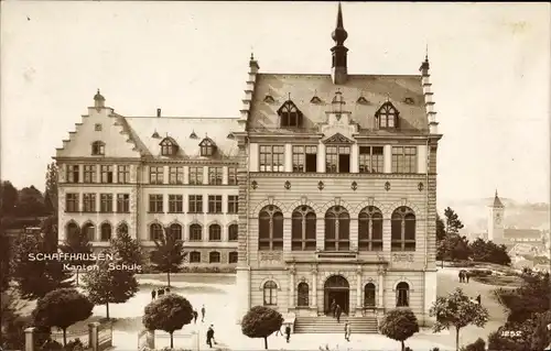 Ak Schaffhausen am Rhein Schweiz, Kantonschule