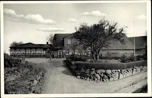 Ak Langholz Waabs in Schleswig Holstein, Gaststätte