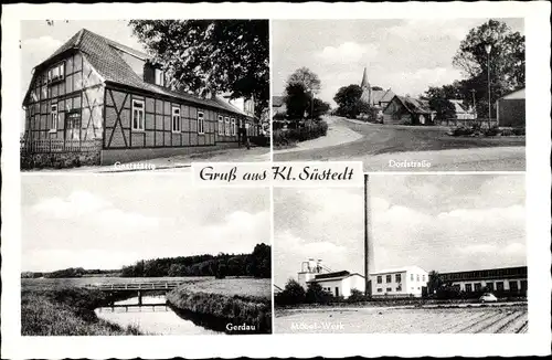 Ak Klein Südstedt Uelzen in Niedersachsen, Gaststätte zur Linde, Dorfstraße, Gerdau, Möbel Werk