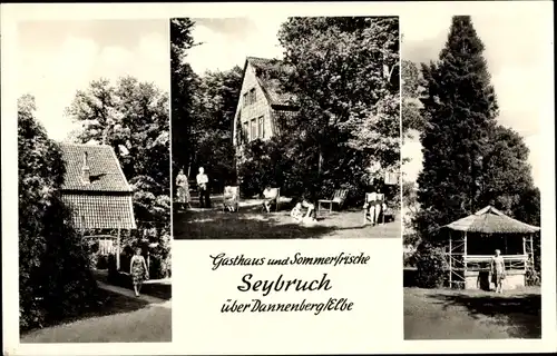 Ak Seybruch Dannenberg an der Elbe, Gasthaus, Garten