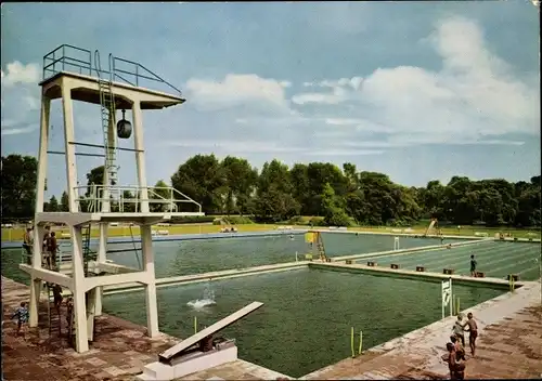 Ak Herne im Ruhrgebiet, Partie am Schwimmbad