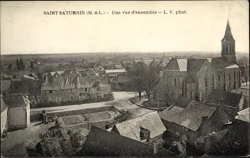 Ak Saint Saturnin Maine et Loire, Une vue d'ensemble