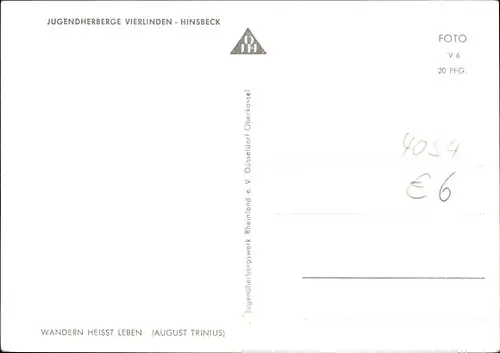 Ak Hinsbeck Nettetal am Niederrhein, Jugendherberge Vierlinden