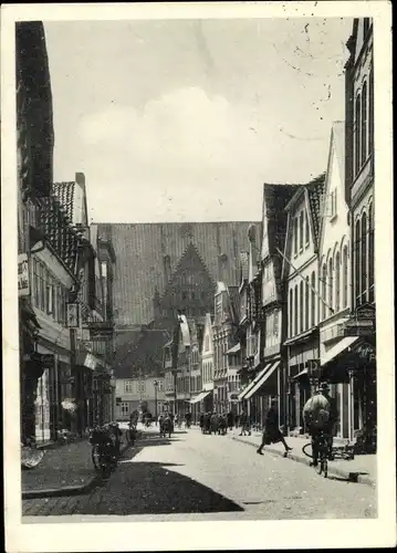 Ak Verden an der Aller Große Straße, Passanten