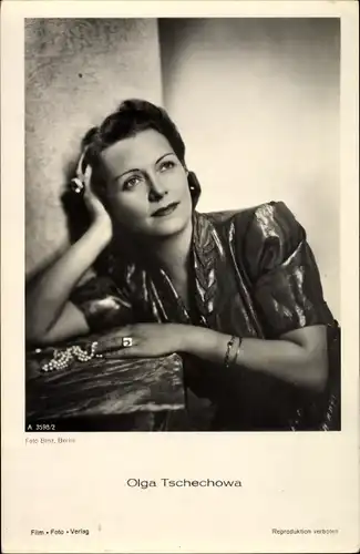 Ak Schauspielerin Olga Tschechowa, Portrait