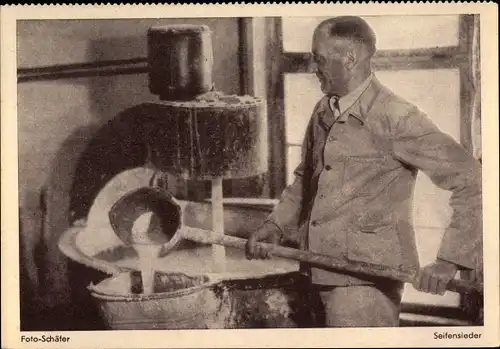 Ak Seifensieder, Handwerkskalender 1949, Fotograf Schäfer