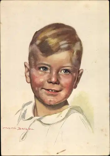 Künstler Ak Betzow, Martin, Kinderportrait, Junge