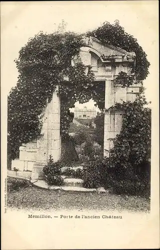Ak Memillon Saint Maur Eure et Loir, Porte de l'ancien Chateau
