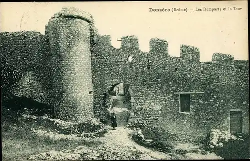 Ak Donzere Drome, Les Remparts et la Tour