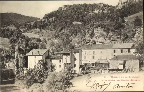 Ak St Martin en Vercors Drôme, Hameau de la Barraque, La Sortie des Grands Goulets
