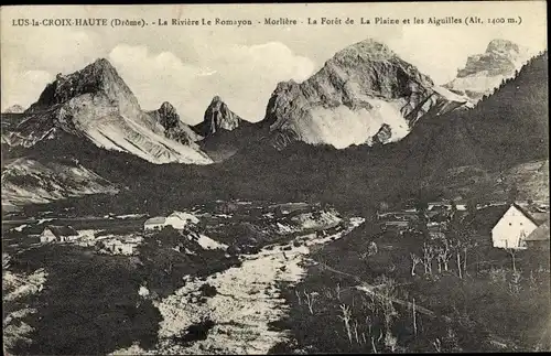 Ak Lus la Croix Haute Drome, La Riviere Le Romayon, Morliere