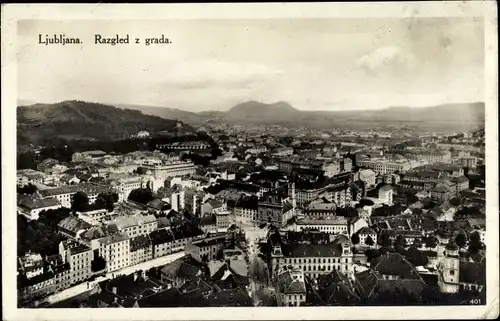 Ak Ljubljana Laibach Slowenien, Razgled z grada, Panorama