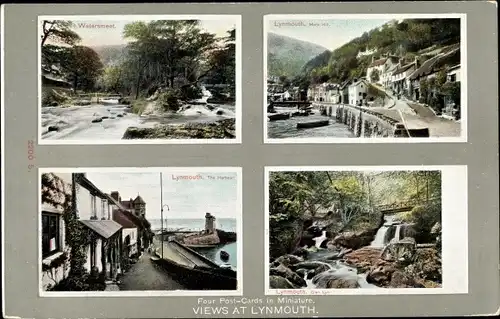 Ak Lynmouth Devon, Watersmeet, Harbour, Glen Lyn