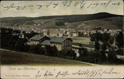 Ak Olbernhau im Erzgebirge, Totale
