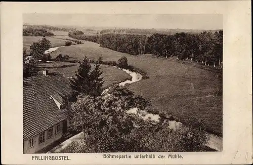 Ak Bad Fallingbostel Lüneburger Heide, Böhmepartie unterhalb der Mühle