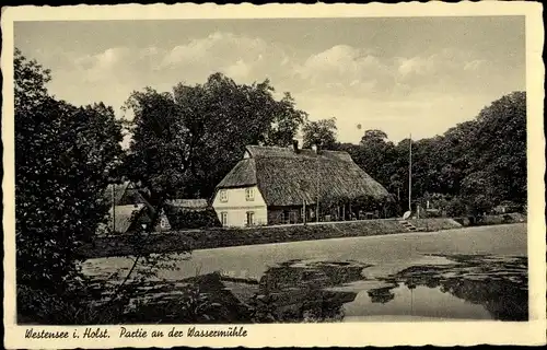 Ak Westensee in Schleswig Holstein, Partie an der Wassermühle, Carl Beckmanns Gasthof