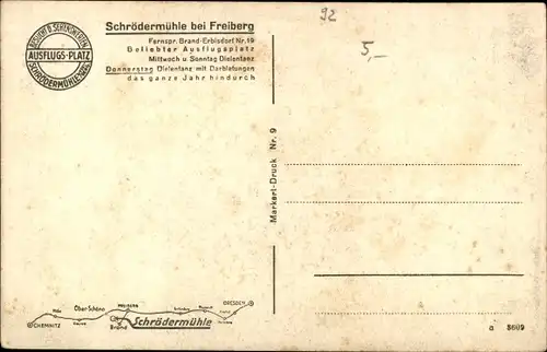 Ak Freiberg in Sachsen, Schrödermühle