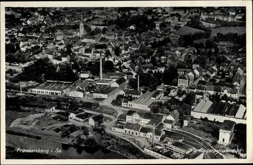 Ak Frankenberg an der Zschopau Sachsen, Fliegeraufnahme