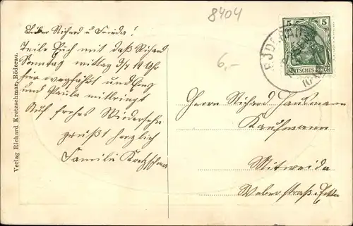 Präge Passepartout Ak Röderau Zeithain in Sachsen, Panorama