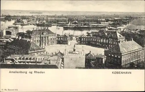 Ak København Kopenhagen Dänemark, Amalienborg og Rheden