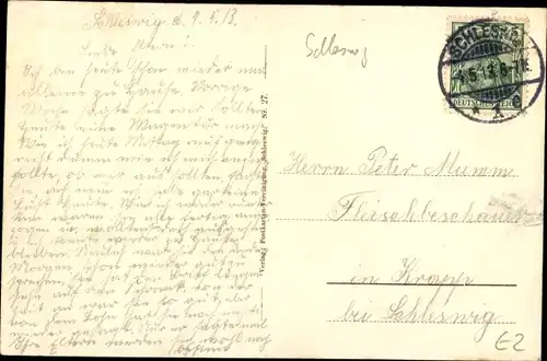 Ak Schleswig, Strandweg, Teilansicht, Kirche