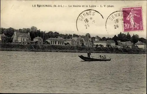 Ak Le Thoureil Maine et Loire, La Mairie et la Loire