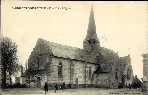 Ak Saint Philbert du Peuple Maine et Loire, L'Eglise