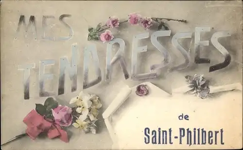 Ak Saint Philbert Maine et Loire, Souvenir, Blumen