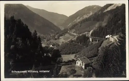 Ak Höllsteig Schwarzwald, Ravennaviadukt, Eisenbahn