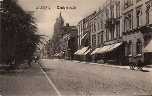 Ak Hamburg Altona, Partie in der Königstraße