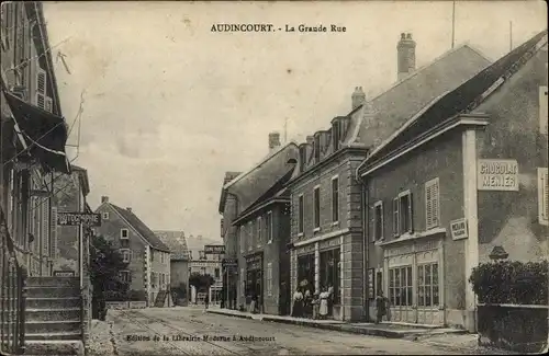 Ak Audincourt Doubs, La Grande Rue