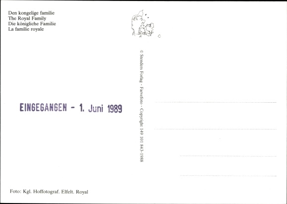Königin Margrethe von Dänemark Postkarte 