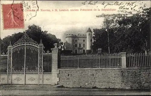 Ak Chateauneuf de Mazenc Drome, Chateau a M. Loubet, ancien President President de la Republique