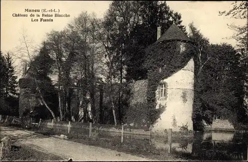 Ak Manou Eure et Loir, Chateau de la Reine Blanche, Les Fossés