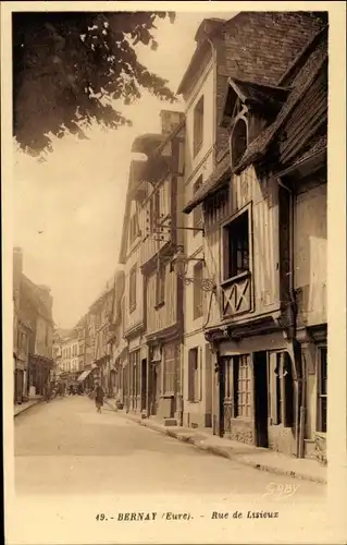 Ak Bernay Eure, Rue de Lisieux