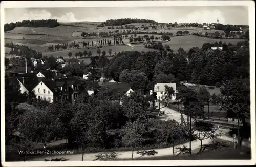 Ak Zschopenthal Waldkirchen Grünhainichen im Erzgebirge Sachsen, Blick auf den Ort