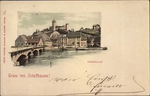 Ak Schaffhausen am Rhein Schweiz, Teilansicht