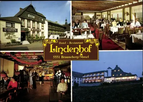 Ak Brauneberg in Rheinland Pfalz, Hotel Restaurant Lindenhof, Gäste